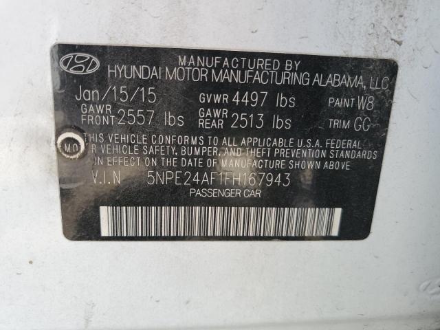 5NPE24AF1FH167943 Hyundai SONATA SE