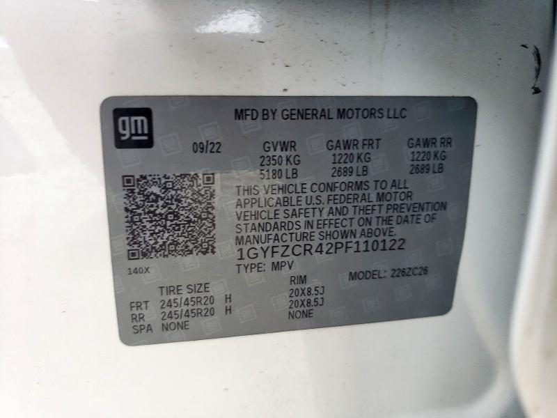 1GYFZCR42PF110122 Cadillac XT4 PREMIU