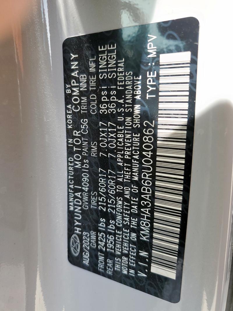 KM8HA3AB6RU040862 Hyundai Kona Se