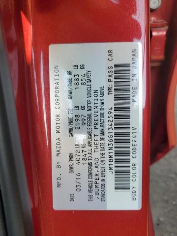 JM1BM1N36G1342594 Mazda 3 GRAND TO
