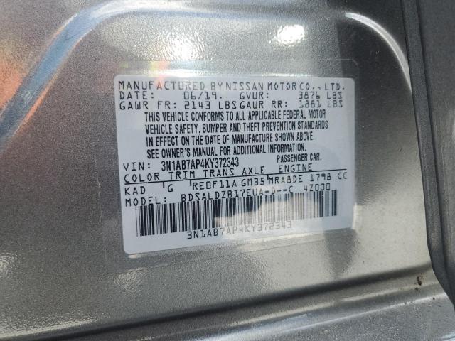 3N1AB7AP4KY372343 Nissan SENTRA S