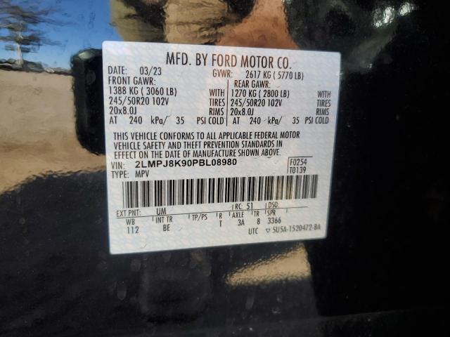 2LMPJ8K90PBL08980 Lincoln gtdi