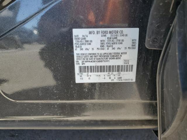 2FMPK4G91GBB73311 Ford Edge