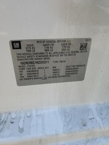 1GCRCREC1HZ253311 Chevrolet l83 - sidi: spark ignited direct injection, vvt: variable valve timing, afm, e85 max, alum