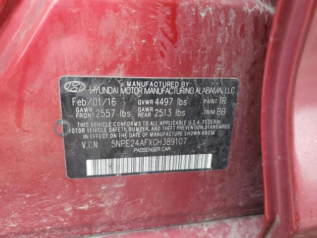 5NPE24AFXGH389107 Hyundai dohc gdi theta-ii