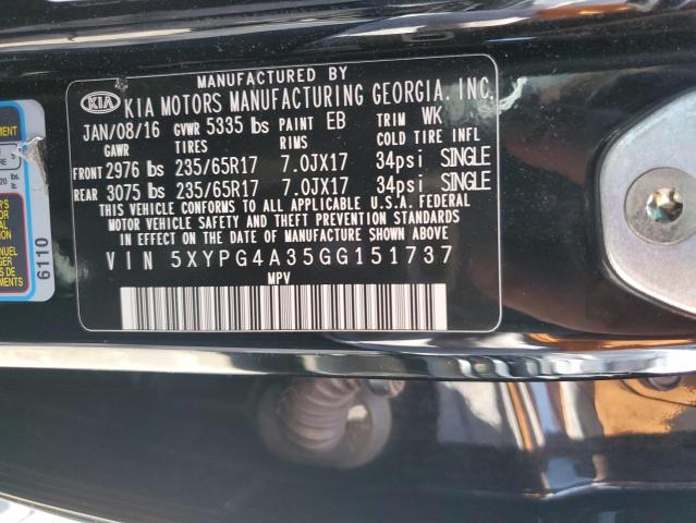 5XYPG4A35GG151737 KIA dohc gdi theta ii