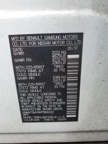 KNMAT2MV9HP584222 Nissan 2017