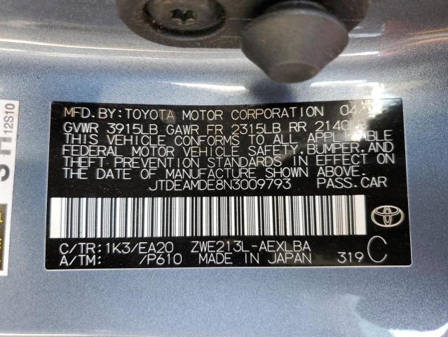 JTDEAMDE8N3009793 Toyota 2zr-fxe, 1nm