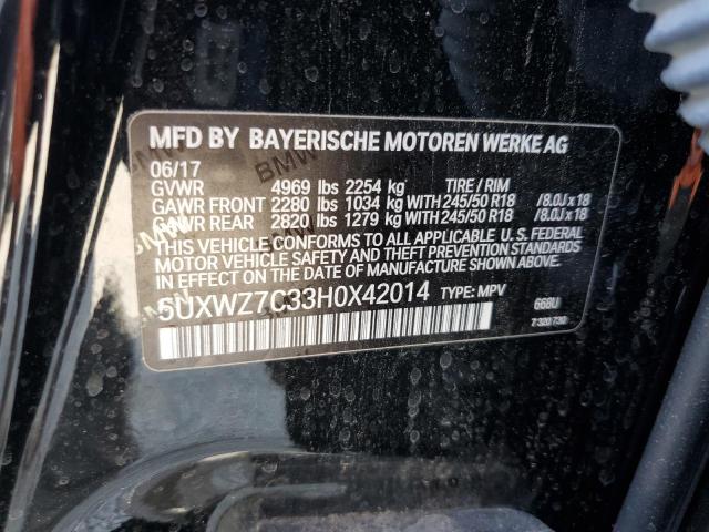 5UXWZ7C33H0X42014 BMW X3 SDRIVE2