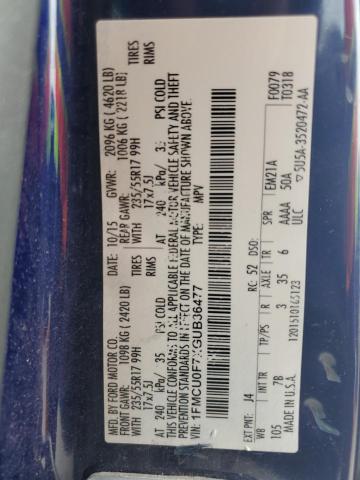 1FMCU0F7XGUB36477 Ford ESCAPE S