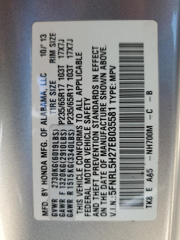 5FNRL5H27EB035581 Honda j35z8