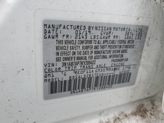 3N1AB7AP7KY288422 Nissan 2019