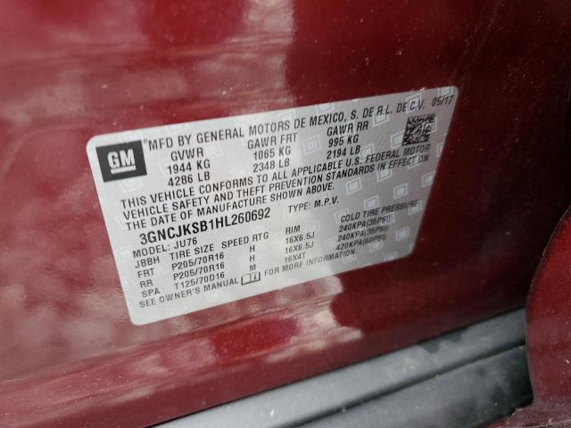 3GNCJKSB1HL260692 Chevrolet TRAX LS