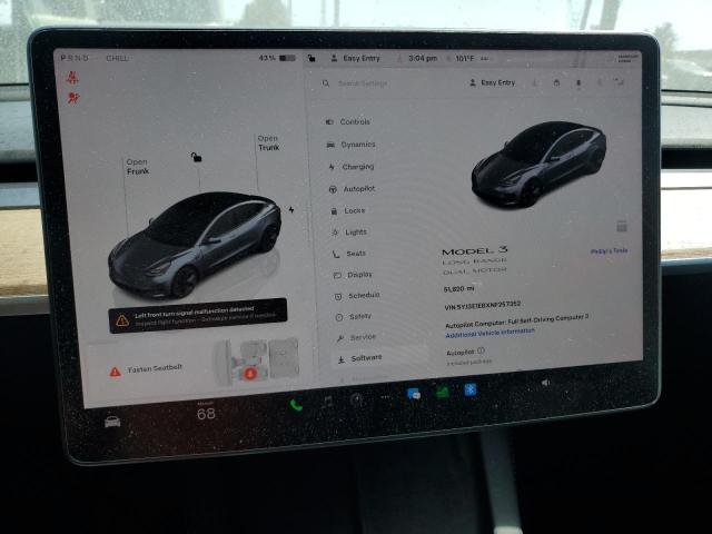 5YJ3E1EBXNF257352 Tesla 2022