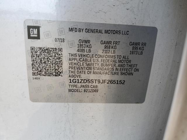 1G1ZD5ST9JF265152 Chevrolet lfv - direct injection, variable valve timing, gen 1