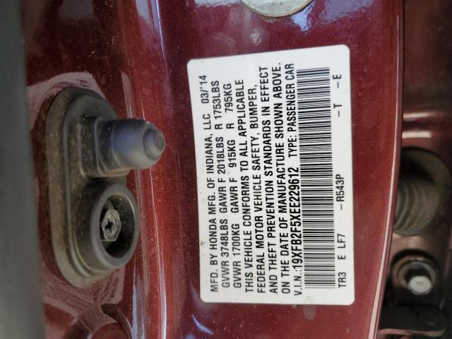19XFB2F5XEE229612 Honda Civic Lx