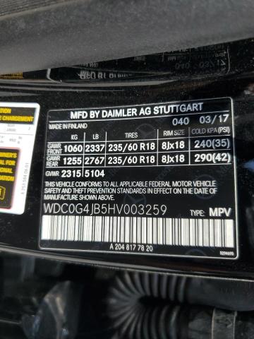 WDC0G4JB5HV003259 Mercedes-Benz m274