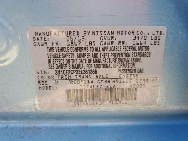 3N1CE2CP3EL361366 Nissan 2014