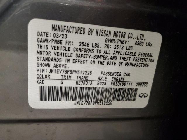 JN1EV7BP9PM512226 Infiniti Q50 LUXE
