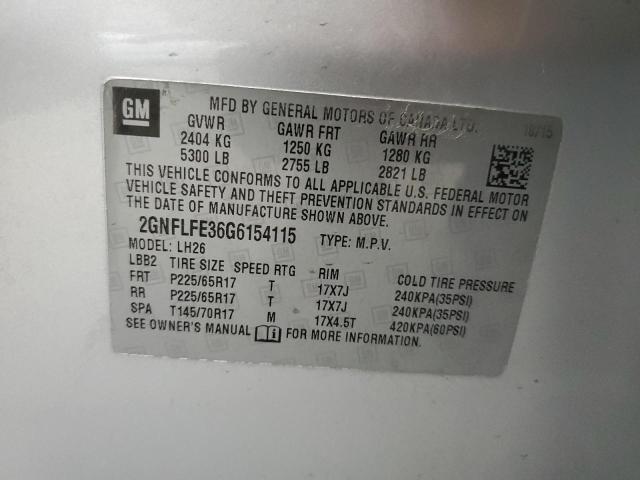 2GNFLFE36G6154115 Chevrolet EQUINOX LT