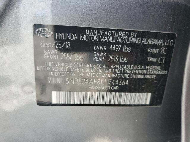 5NPE24AF8KH744364 Hyundai SONATA SE
