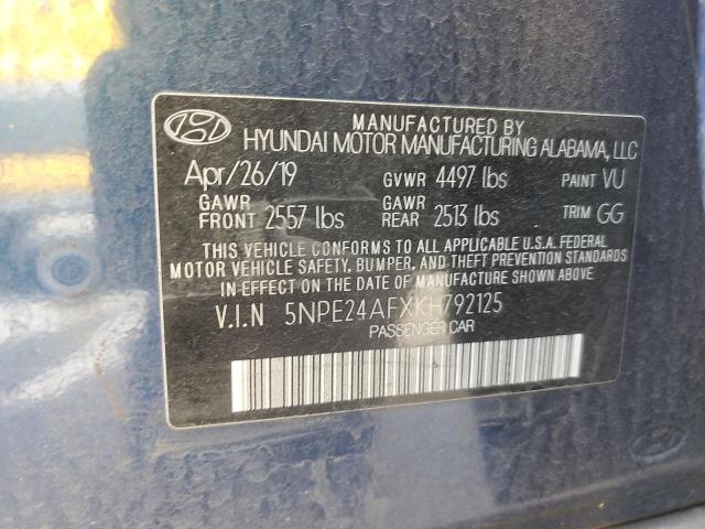 5NPE24AFXKH792125 Hyundai gdi theta-ii