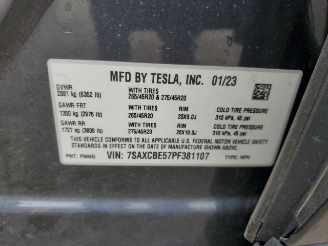 7SAXCBE57PF381107 Tesla MODEL X