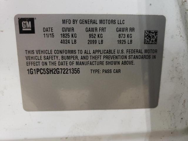 1G1PC5SH2G7221356 Chevrolet CRUZE LIMI