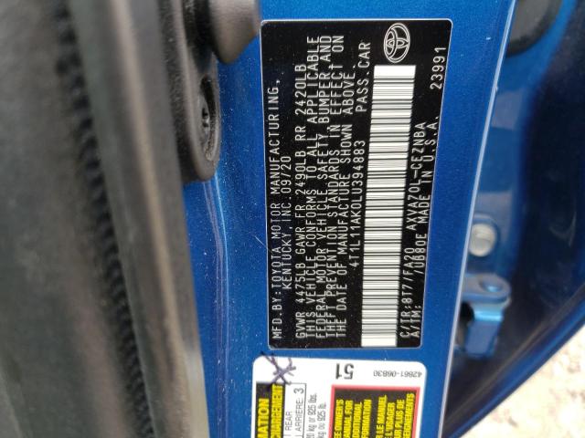 4T1L11AK0LU394883 Toyota a25a-fks