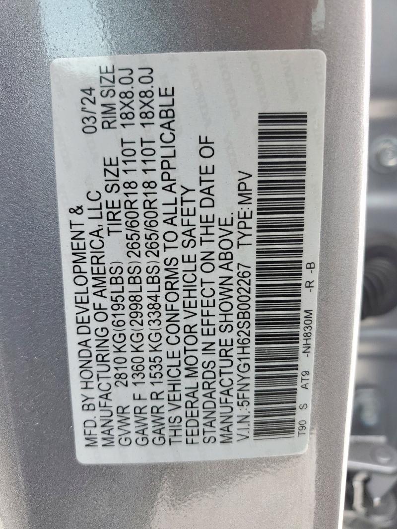 5FNYG1H62SB002267 Honda j35y8