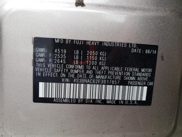 4S3BNAC62F3017857 Subaru LEGACY 2.5