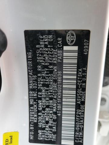 4T1BF1FK9GU218636 Toyota CAMRY LE