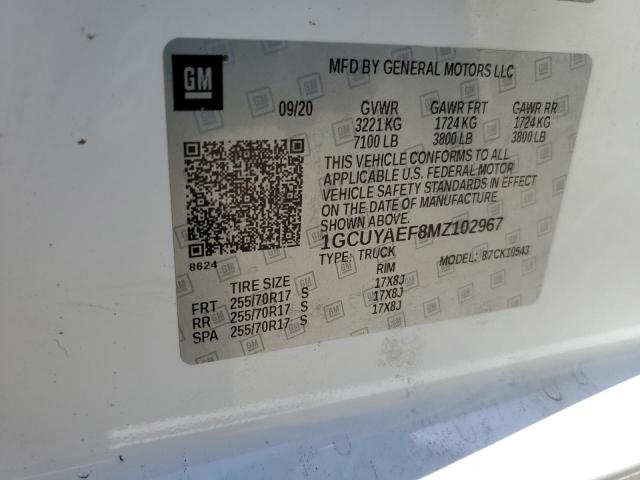 1GCUYAEF8MZ102967 Chevrolet Silverado