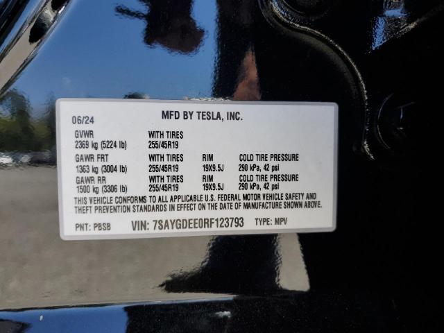 7SAYGDEE0RF123793 Tesla 2024