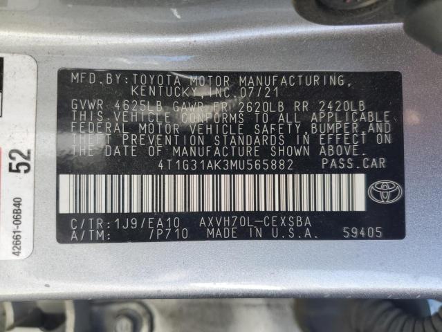 4T1G31AK3MU565882 Toyota a25a-fxs