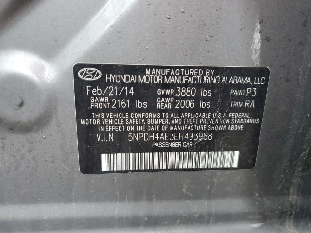 5NPDH4AE3EH493968 Hyundai dohc mpi nu
