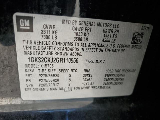1GKS2CKJ2GR110956 GMC YUKON DENA