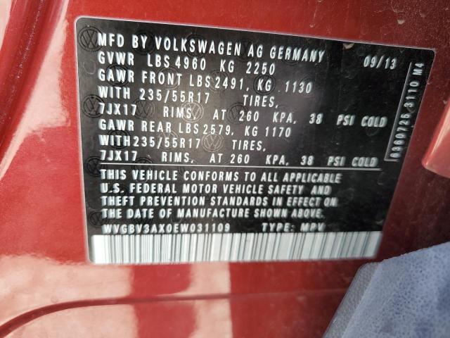 WVGBV3AX0EW031109 Volkswagen TIGUAN S