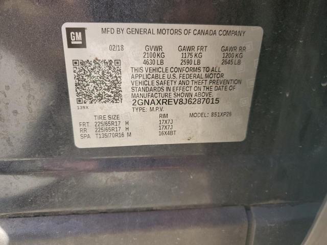 2GNAXREV8J6287015 Chevrolet lyx - direct injection, vvt, fgt, turbo, alum, gen1