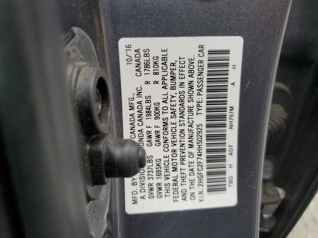 2HGFC2F74HH502925 Honda CIVIC EX
