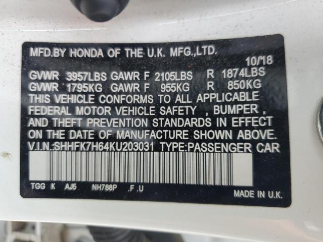 SHHFK7H64KU203031 Honda l15ba