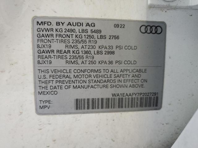 WA1EAAFY7P2027291 Audi Q5 PREMIUM