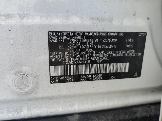 2T3UWRFV3RW213136 Toyota a25a-fxs