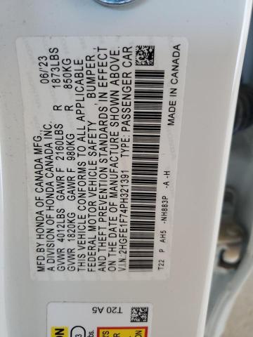 2HGFE1F74PH321391 Honda l15b7
