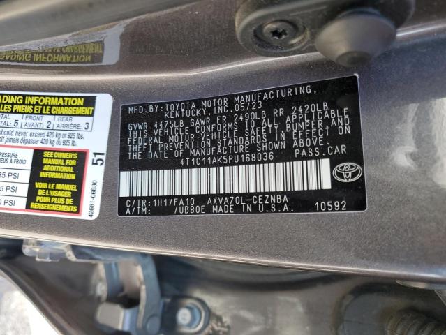 4T1C11AK5PU168036 Toyota a25a-fks
