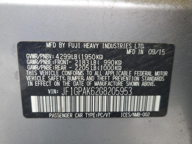 JF1GPAK62G8205953 Subaru IMPREZA LI