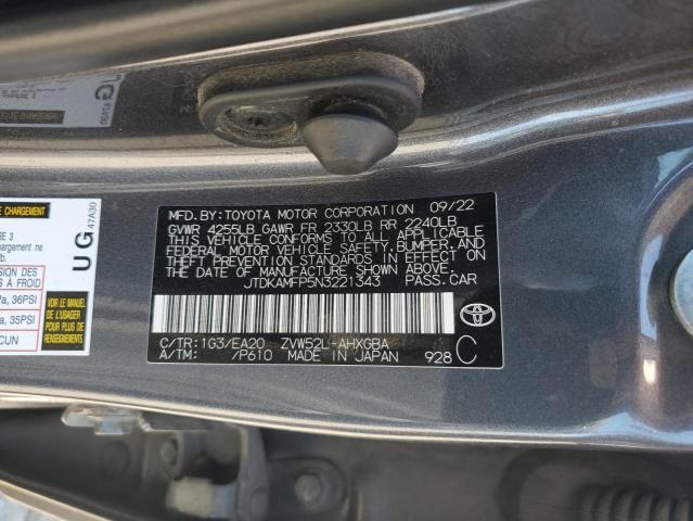 JTDKAMFP5N3221343 Toyota 2zr-fxe, 1nm+1sm