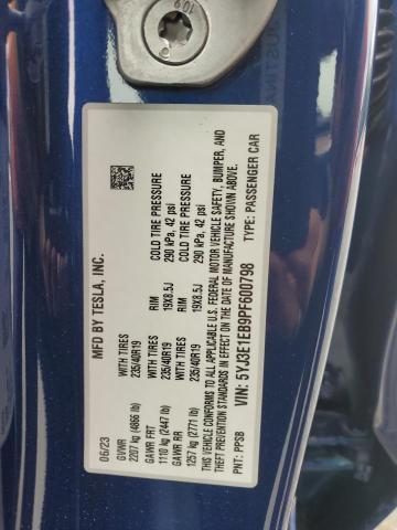 5YJ3E1EB9PF600798 Tesla 2023