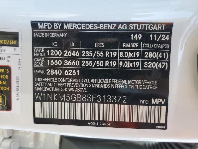 W1NKM5GB8SF313372 Mercedes-Benz m254