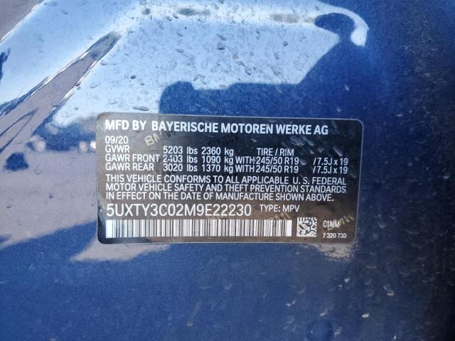 5UXTY3C02M9E22230 BMW 2021